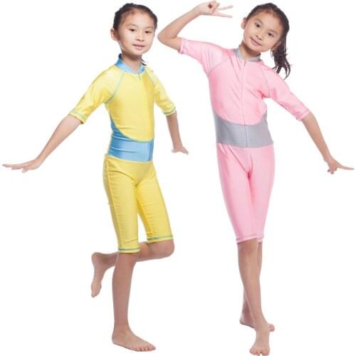 One Piece Suit Muslim Swimwear Burkini Modest Bathing Suit Islamic Swimsuit for Girls