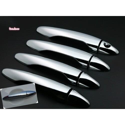 FUNDUOO For Kia K3 / Kia Cerato 2012 2013 2014 2015 2016 2017 New Chrome Door Handle Cover Trim Sticker One Keyhole