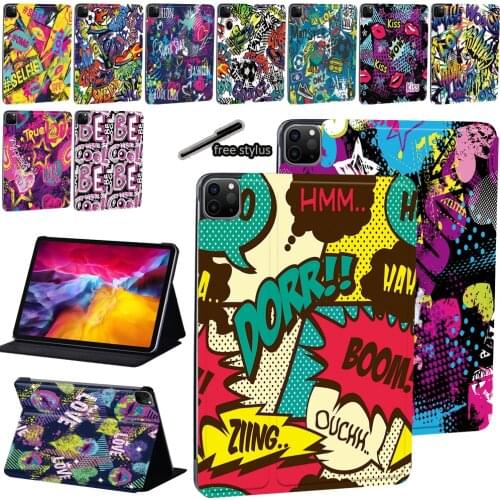 Graffiti Art Print Pattern series Tablet Case for Apple IPad Pro 9.7" /Pro 10.5" /Pro 11" 2018 /2020 PU Leather Protective Case