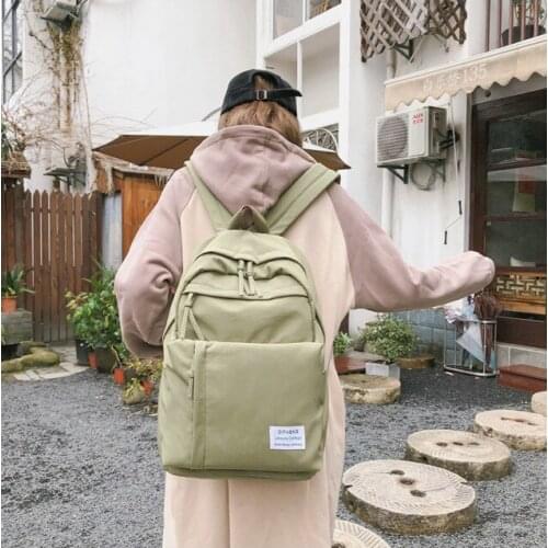 2019 Classic waterproof nylon women backpack Large capacity multiple zip pocket Backpacks Travel bag Teenage Girls Schoolbag