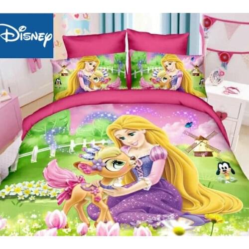 Disney Princess Bedding Set Duvet Covers Single Size For Girls Bedroom Decor 120x200cm Bed Twin Flat Sheet 2-4 Pcs Free Shipping
