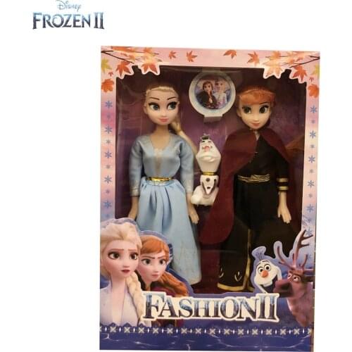 Hasbro Frozen Elsa Anna Magical Princess Figurine Anime Dolls PVC Action Figure Model Toy Kids Gift 30 CM