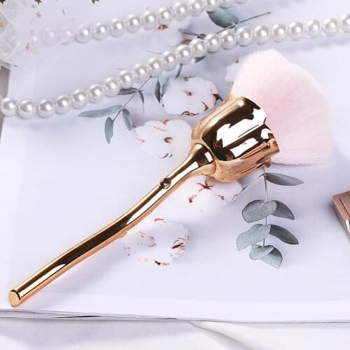 LAIKOU Rose Nail Art Dust Brush For Manicure Beauty Brush Blush Powder Brushes Fashion Gel Nail Accessories Makeup Nail Tools