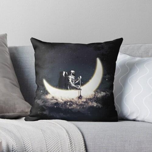 Moon Sailing Throw Pillow Cushion Cover Polyester throw pillows case on sofa home living room car seat decor 45x45cm
