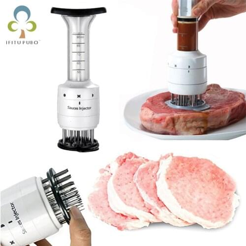 Multi Function Meat Tenderizer Needle ABS+Stainless Steel Steak Meat Injector Marinade Flavor Syringe Kitchen Meat Tools ZXH