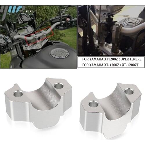 Motorcycle Aluminum Silver Handlebar Risers Up 25mm Clamps Back Move Mount For YAMAHA XT1200Z SUPER TENERE XT 1200 Z 2014-2021