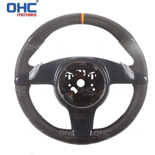 Real Carbon Fiber steering wheel for Por-sche Cayenne Pana-mera Ma-can Cay-man Box-ster Spy-der 978 911 991 718 997 GT3 GTS