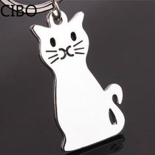 2019 New cat keychain cute key ring women kitten lucky cat key chain key holder creative portachiavi chaveiro llaveros bag