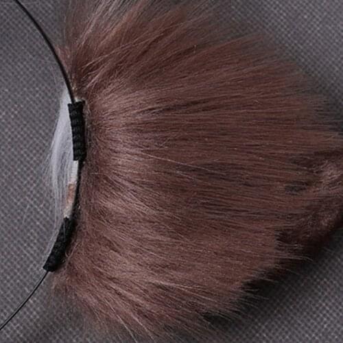 Faux Fur Ears Plush Antler Headband Reindeer Animal Hair Hoop Cosplay Costume XX9D