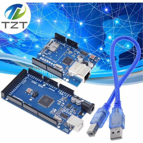 TZT UNO Ethernet W5100 network expansion board SD card Shield for arduino with Mega 2560 R3 Mega2560 REV3