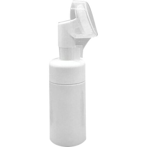 Transparent Cleanser Foaming Bottle with Silicone Clean Brush Head Easy to Store Durable Convenient for Daily Life EK