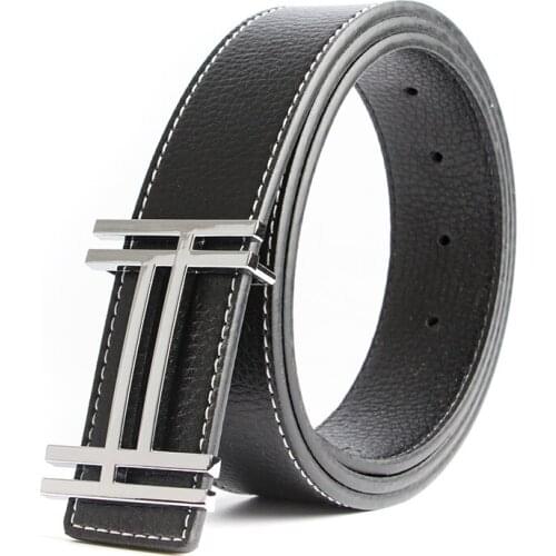 Luxury Designer Brand Cowhide Letter H Belt Men High Quality Women Genuine Real Leather Dress Cowhide Strap for Jeans Waistband