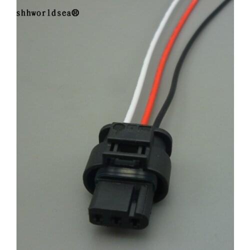 Shhworldsea 3 Pin Waterproof Auto Wire Connector 1718653-1 / 4F0 973 703A / 2-1718652-3 Reversing Radar Plug For VW Audi