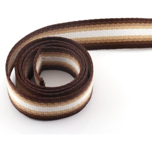 25mm/38mm Stripe Webbing Fabric Handbag Strap Canvas Webbing Key Fobs Strap Webbing Bag strap Dog webbing Collar