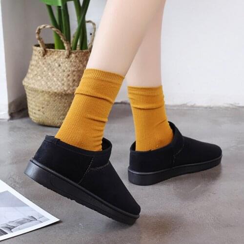 Women Boots Winter Warm Fur Ankle Boots Memory Foam Shoes Women Soft Plush Puppy Home House Boots Flats Botas Mujer U11-65