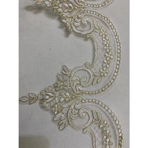 1Yard Exquisite Gold Thread Cord Embroidery Lace Trimming Dress Home Textile Lace Dance Clothes Childrens Clothing Accessories