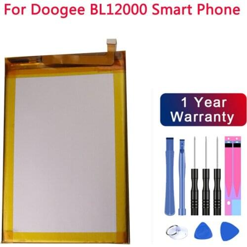100% Original Doogee BL12000 Battery Replacement 12000mAh Phone Parts backup battery for Doogee BL12000 Smart Phone+ free Tools