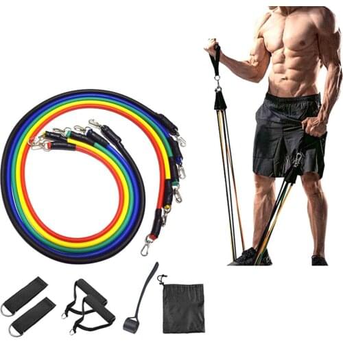 11Pcs Set Multi-functional Trainer Muscle Fitness Rally Set Unisex Body Building Supplies Comprehensive Fitness Exercise 2020 Nw
