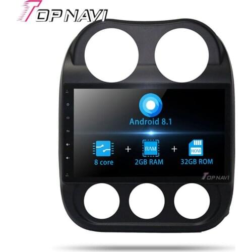 2 din Multimedia Player For Jeep Compass 2010 10.1'' Android 8.1 Big Capacitive Multi HD Screen Vehicle Multimedia Radio Stereo
