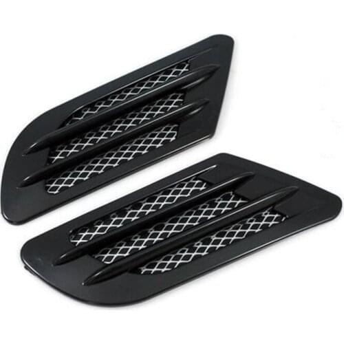 2 Pcs Car Styling DIY Car 3D Shark Gill Side Air Vent Fender Cover Hole Intake Duct Flow Grille Decoration Sticker