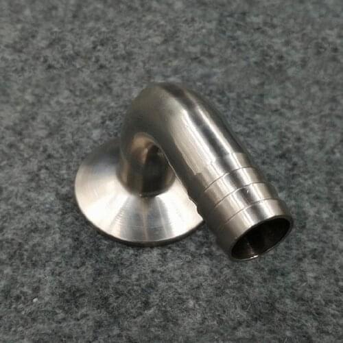 2" Tri Clamp x 45mm 1.75" Hose Barb 90 Degree Elbow SUS 304 Stainless Steel Sanitary Home Brew Beer Wine