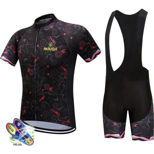 2021 Cycling Clothing Men Bike Clothes Breathable Anti-UV Cycling Jersey Set Bicycle Wear