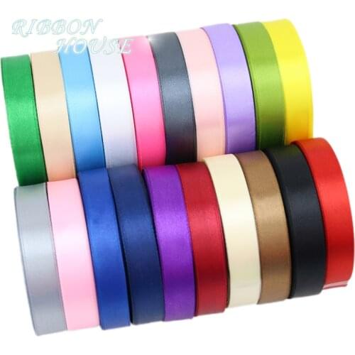 25 Yards/roll) 1/2" (12mm) Single Face Satin Ribbon Webbing Gift Christmas Wedding Decorations Handmade DIY Ribbons