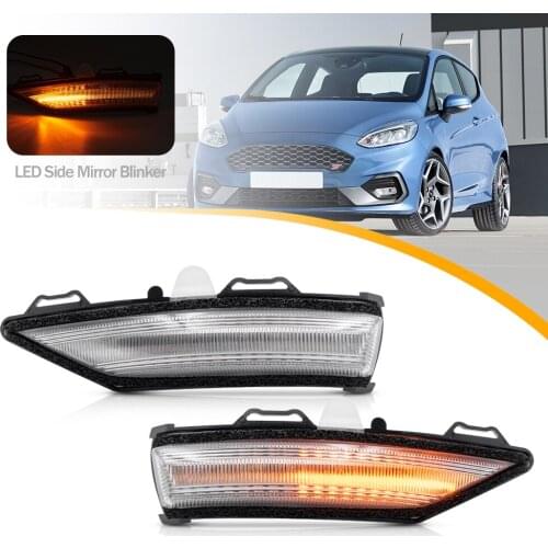 2X Dynamic LED Side Wing Running Indicator Light Turn Signal Blinkers For Ford Fiesta ST Line MK8 B47 Performance Sport Track