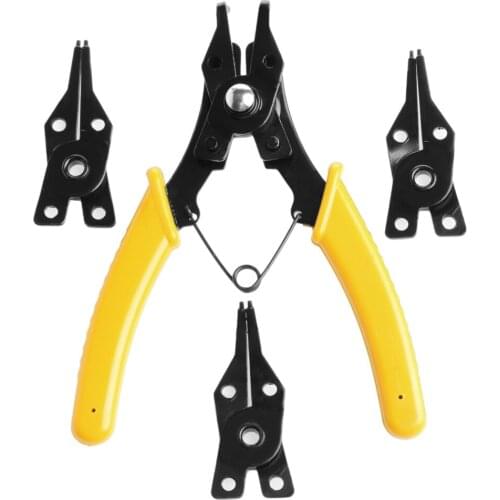 4-in-1 Snap Ring Pliers Plier Hand Tool Set Circlip Combination Retaining Clip
