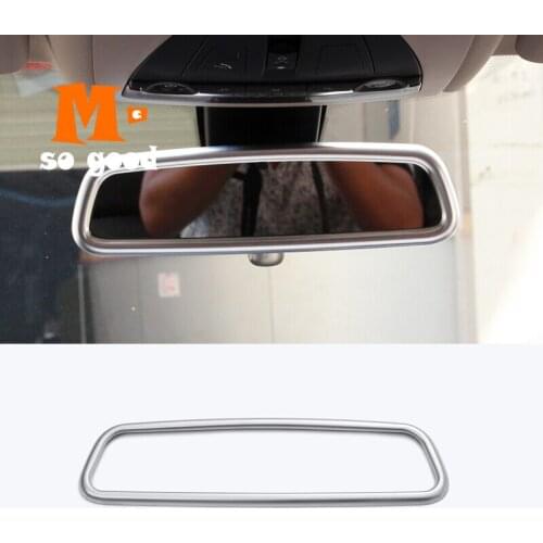 ABS Matte 2016 2017 2018 For Jaguar XE XF Interior Rearview Mirror Frame Cover Trim Car Decoration Styling Accessories Sticker