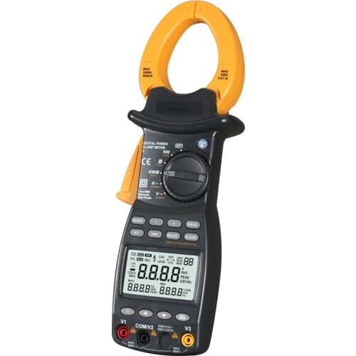 AC RMS Active Power Factor Passive Frequency Harmonic Clamp Meter Test