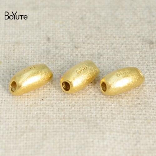 BoYuTe (5 Pieces/Lot) Matte Gold Plated Rice Beads Factory Supply Handmade Brass Beads Diy Jewelry Accessories