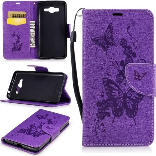 Embossing Pattern PU Leather Cases for Samsung Galaxy J2 Prime G532 Flip Mobile Phone Cases with Wallet Card Holders&Kickstand