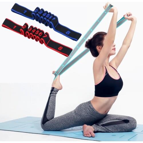 NEW Stretch Band Yoga Stretch Belt High Elastic Bands Latin Dance Rally 8 Word Training Pilates Gym Fitness Exercise Accessories