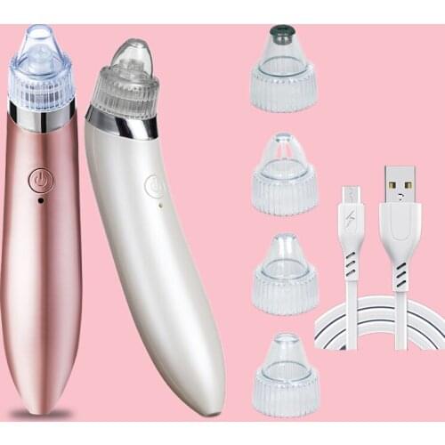 Blackhead Removal Electronic Facial Pores Vacuum Cleaning Tool USB Rechargeable 5 Speed Adjustment 3 Head Replacement SK88