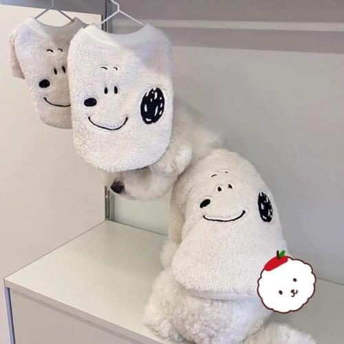 Cute Plush Pet Dog Clothes For Small Dogs Winter Soft Dog Coat Sweatshirt Puppy Dog Costume Clothing Shih Tzu Yorkshire Bulldog