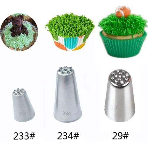 Stainless Steel Grass Cream Icing Nozzles Piping Pastry Fury Cake Cupcake Head Decorating DIY Tools Bakeware Kitchen Supplies