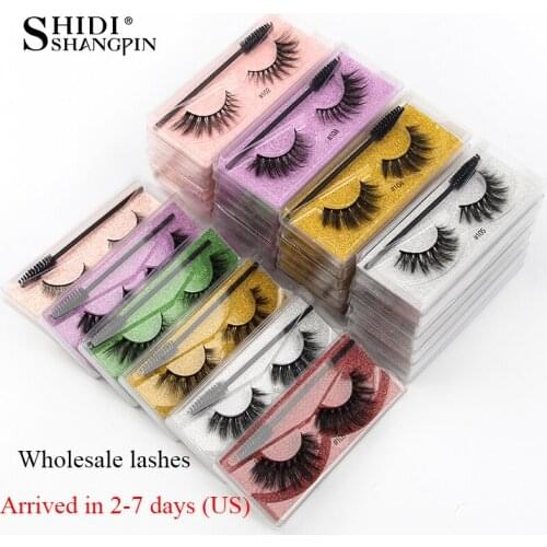 5/10/50/100 Pairs 3D Mink Eyelashes Natural Thick Lashes Handmade Soft Eyelashes Makeup Eyelashes Extension Wholesale Lashes
