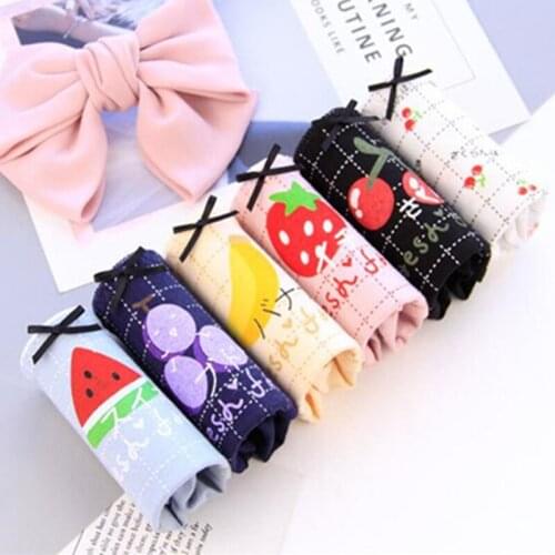 2019 NEW 4Pcs/Lot Cute Girl Panties Underwear Briefs Cotton Lingerie Soft Comfortable Panty Wholesale sq-5F33-4p