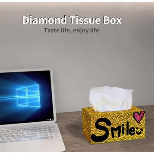2021 New Smile Special shape Diamond painting DIY roll tissue Box Storage Box Jewelry Box Cartoon Diamond Childrens cross Stitc