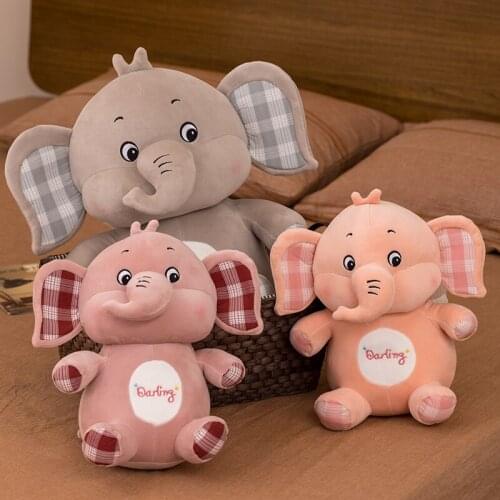 New Lovely 40/55/65CM Super Soft Furry Elephant Stuffed Animals Dolls Children Toys Home Decor Sofa Cushion For Kids