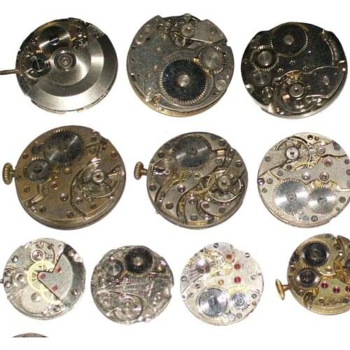 Random Scrapped Watch Machinery Movement Steam Punk DIY Material Accessories Processing Parts Clock Part Hands Repair Kit Tool