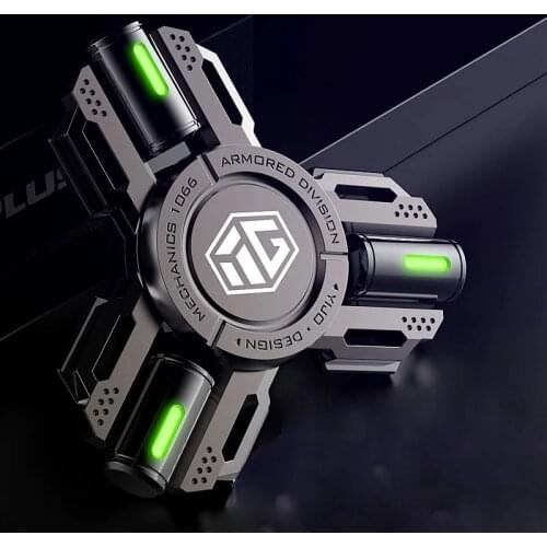 Glow in The Dark Hand Spinner Mechanical Style Titanium Alloy Fidget Spinner Creative Leisure EDC Adult Anti Stress ADHD Toy