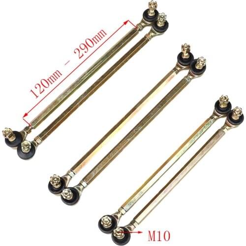 120MM-290MM M10 Steering Shaft Tie Rod with Tie Rod Ball Joint for 4 wheel kart modification accessories ATV Quad 50cc-250cc