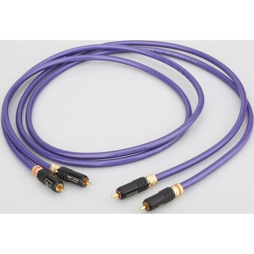 Pair audiocrast RCA audio interconnect cable with Gold plated RCA plug
