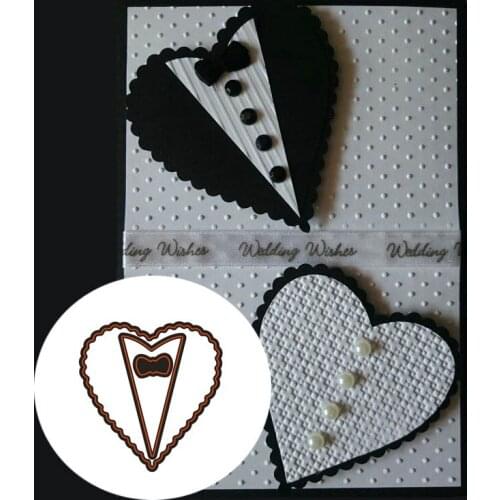 Heart bow tie Carbon steel Cutting Dies Stencil Craft for DIY Creative Scrapbook Cut Stamps Dies Embossing Paper Birthday Card