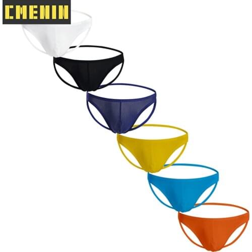 6PCS Popular Cotton Underpants Gay Men Sexy Mans Underwear Thong Men Jockstrap Soft Mens thong And G strings Sexi AD7106