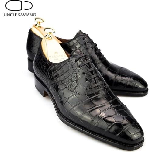 Uncle Saviano Oxford Dress Shoes for Men Wedding Style Man Shoe Formal Office Fashion Business Designer Genuine Leather Shoes