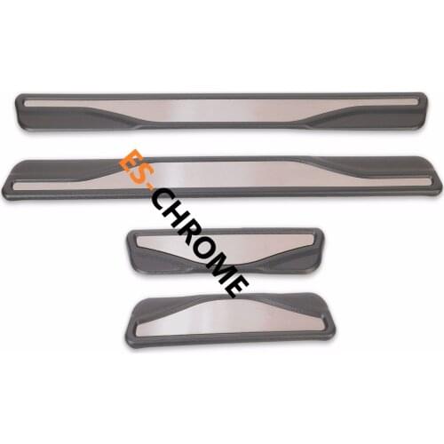 Universal Door Sill Guard Chrome Moulding Styling Car Accessory Designed New Model European version Car Friction Plate Door Sill Trim Welcome Pedal Car accessories stainless steel 4 parça ön ve arka set