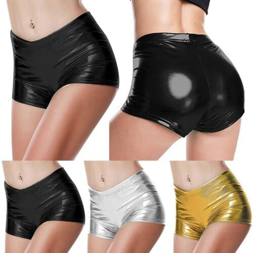 2021 Summer Shorts Women Sexy Bright Body Smooth Slim Tight Casual Sexy Shorts Beach Fashion Costumes Polyester